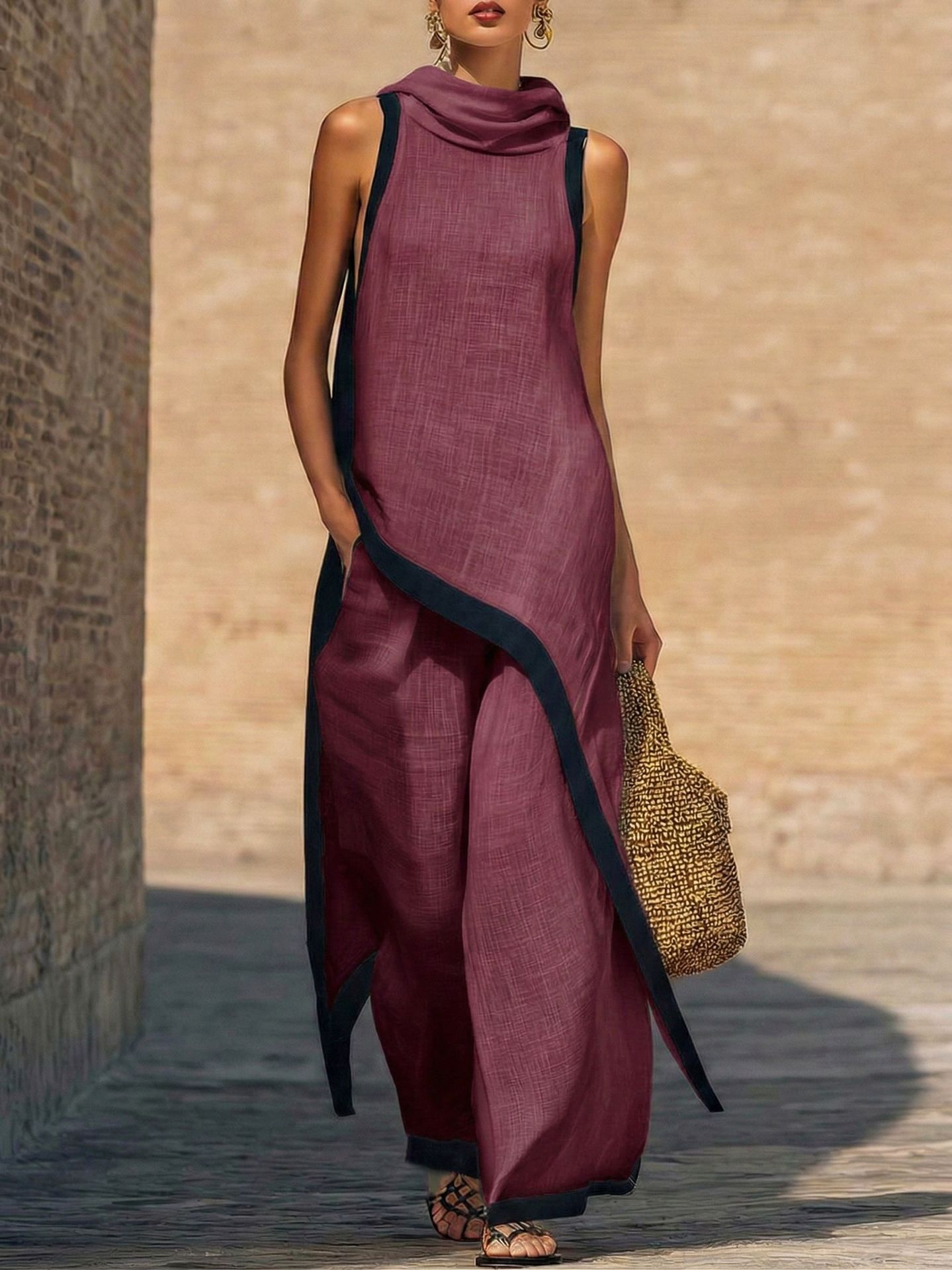 Vestido Ainoa | Encantador conjunto de cuello alto