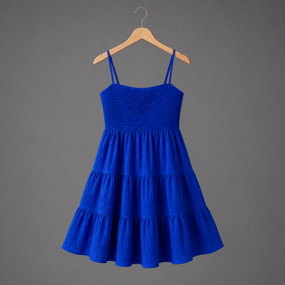 Claudia | Vestido azul de tirantes