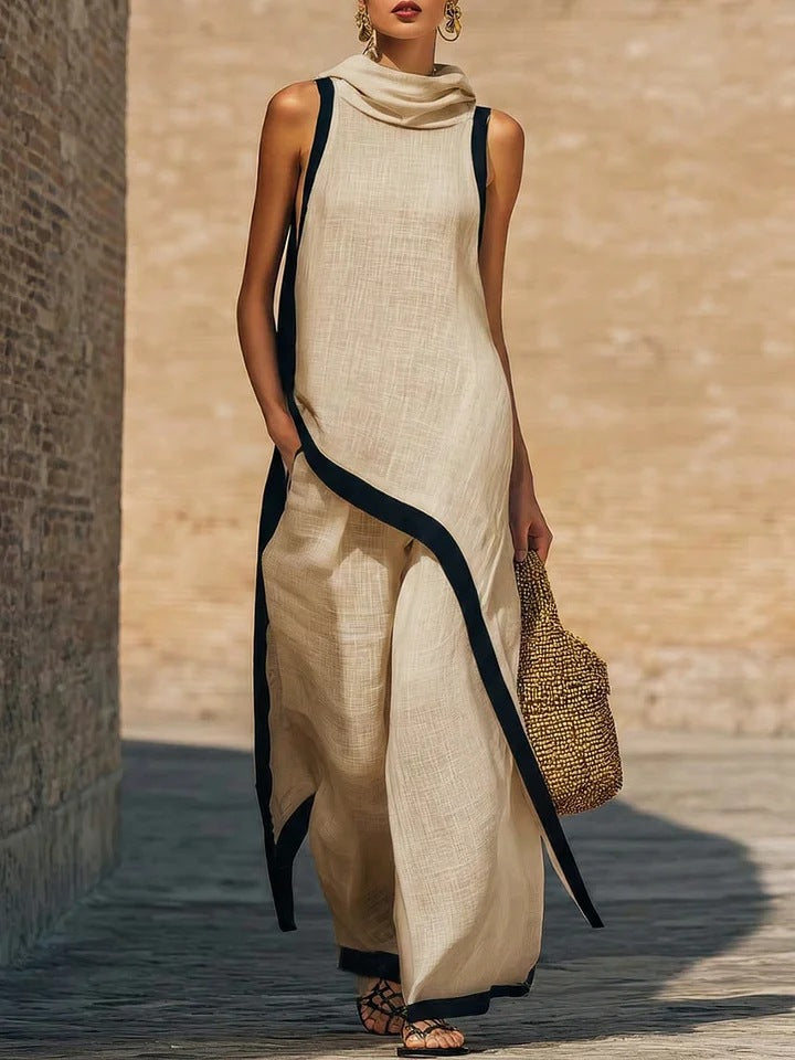 Vestido Ainoa | Encantador conjunto de cuello alto