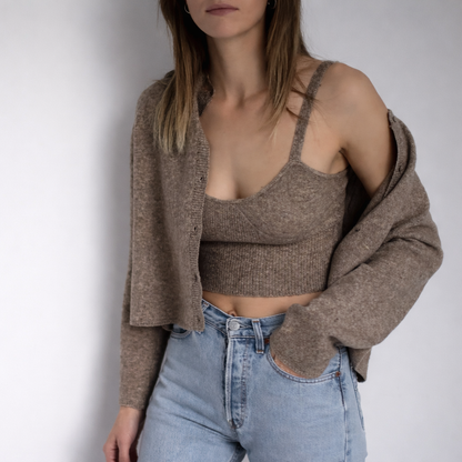 Conjunto de Punto Cardigan + Top