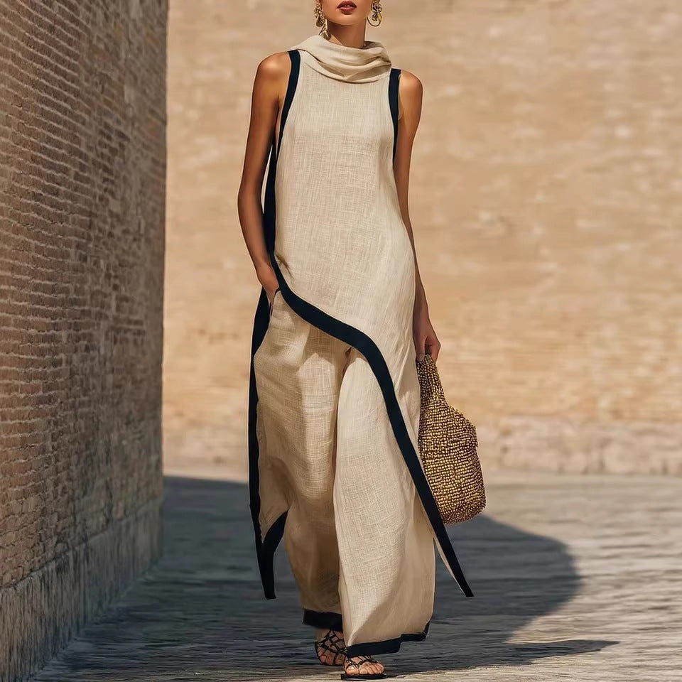 Vestido Ainoa | Encantador conjunto de cuello alto