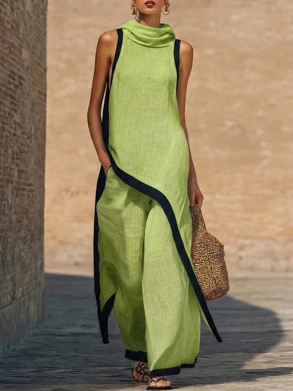 Vestido Ainoa | Encantador conjunto de cuello alto
