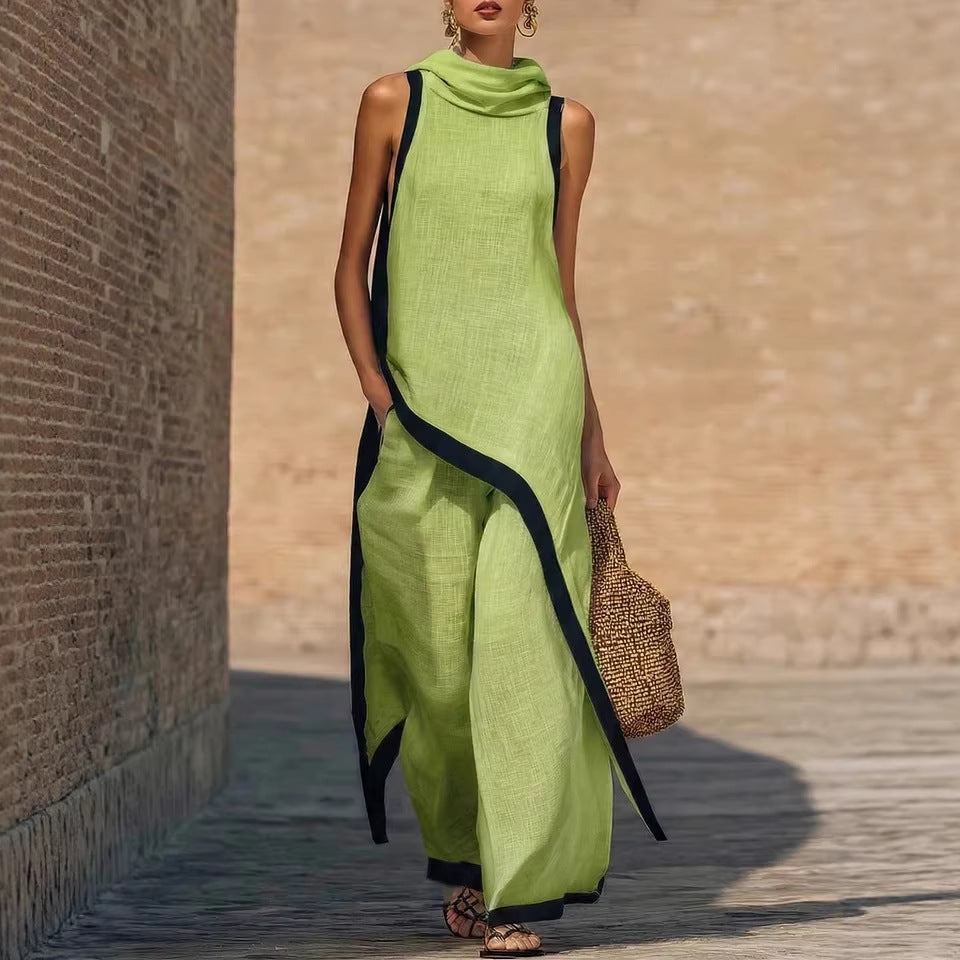 Vestido Ainoa | Encantador conjunto de cuello alto